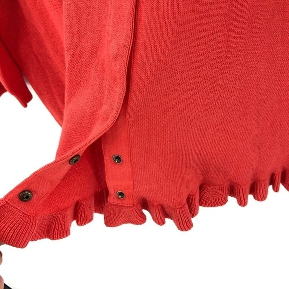 NWT Soft Surroundings Linen Cotton Blend Tortoise Shell Cardigan Sweater Large - Picture 4 of 10